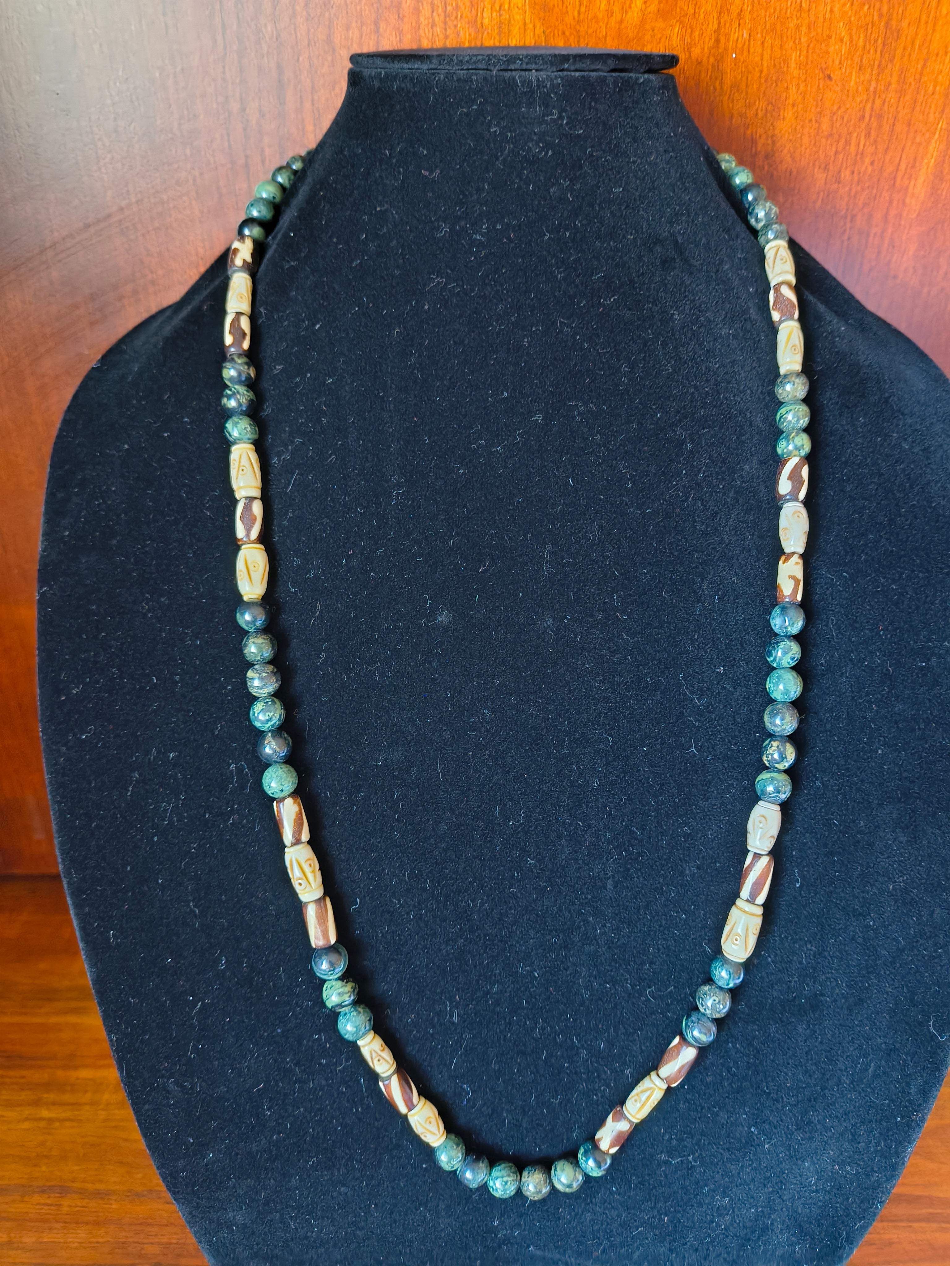 Kambaba jasper crystal necklace