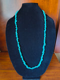 Turquoise chip crystal necklace