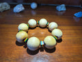 Wood bracelet with rasta beads