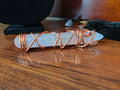 Selenite wand hand wrapped in copper