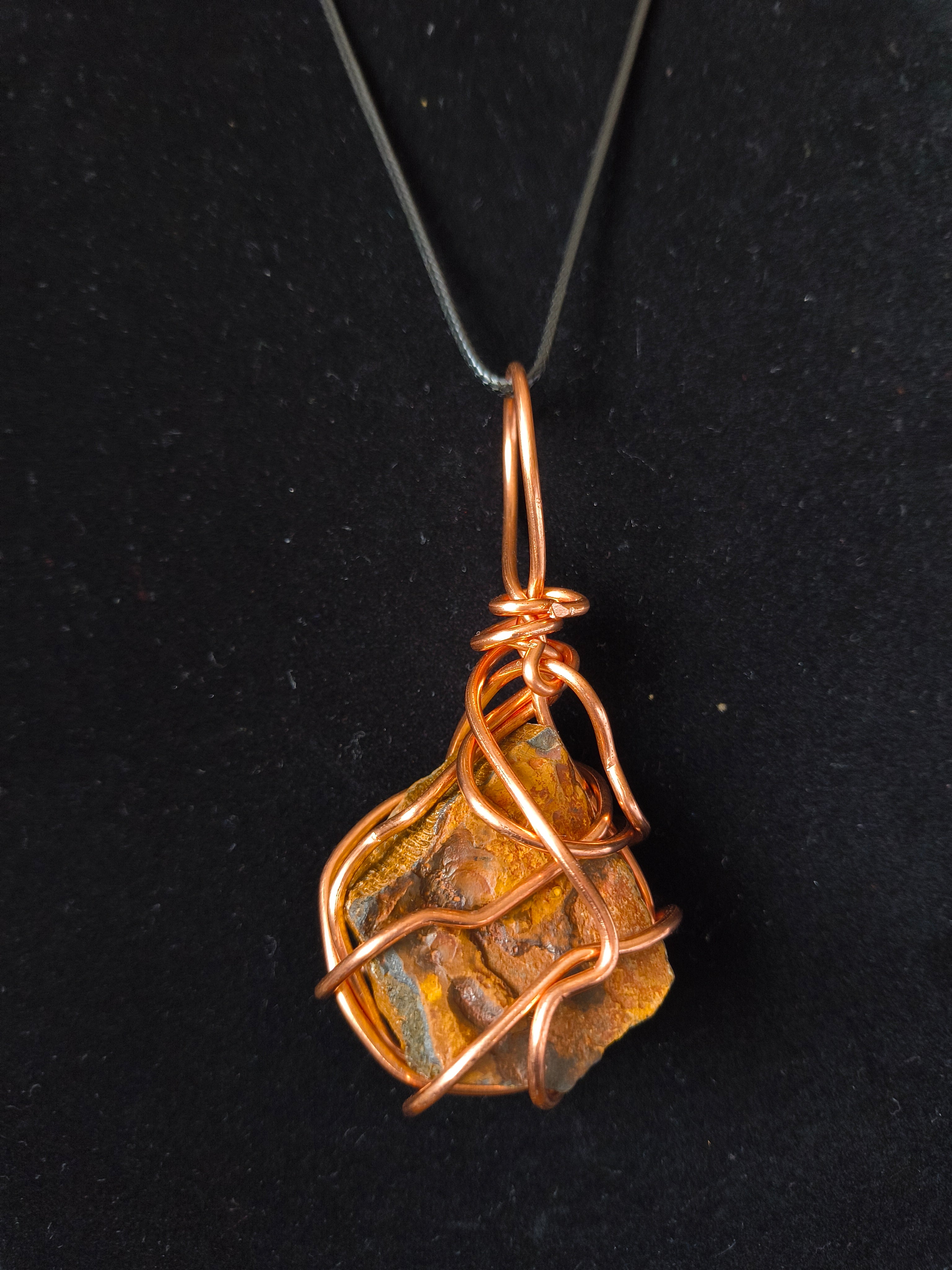 Raw tiger eye crystal necklace