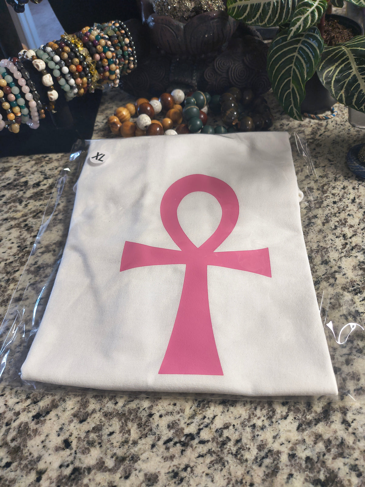 Pink Ankh T-shirt (XL)