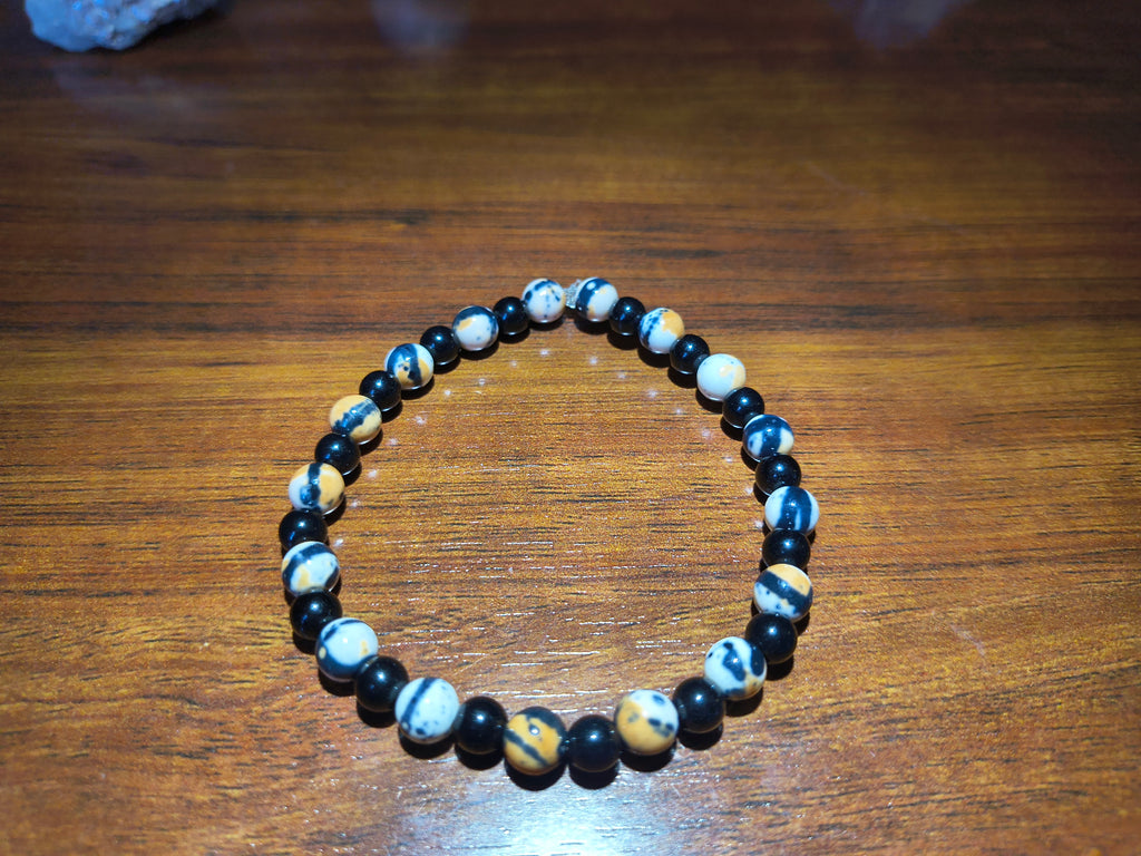 Granite bead bracelet